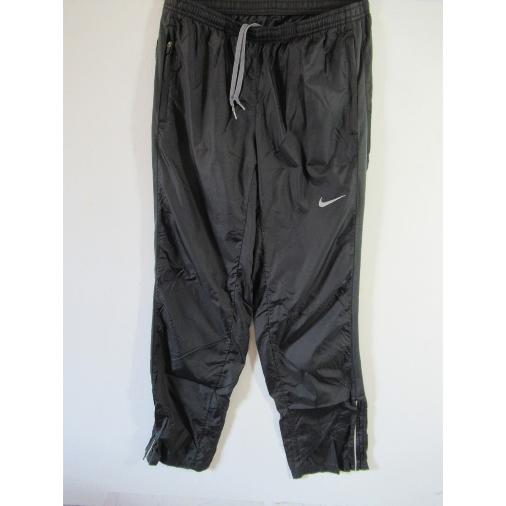 Nike Zoom Running Pants Women Small Black Nylon Zip Pockets Lightweight 521457